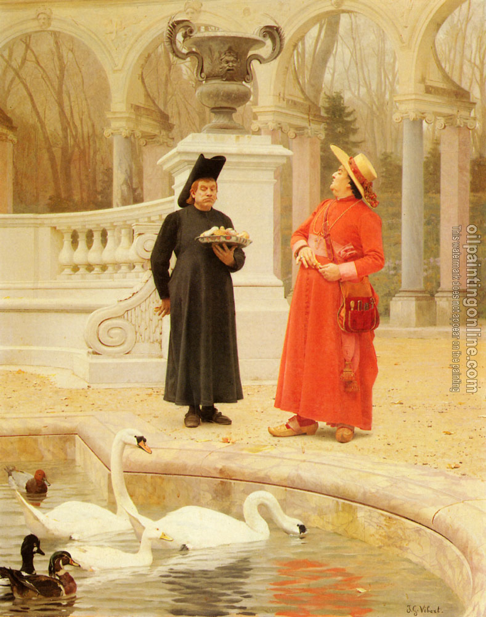 Jehan Georges Vibert - A Plate Of Cakes
